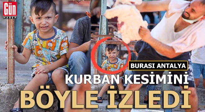 Yetişkinler kurban kesti, çocuklar izledi