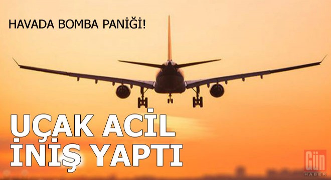 Yolcu uçağı,  bomba ihbarı  sonrası acil iniş yaptı