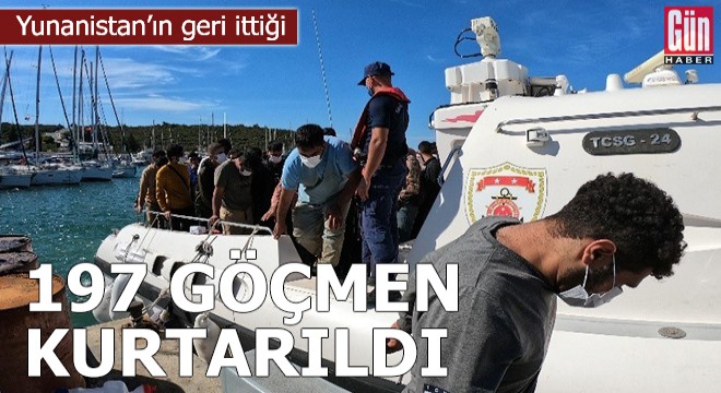 Yunanistan'ın geri ittiği 197 göçmen kurtarıldı