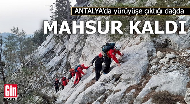 Yürüyüşe çıktığı dağda mahsur kalan mühendis kurtarıldı