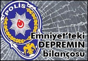 Emniyet'teki depremin bilançosu