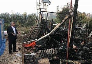Serik'te ev yangını