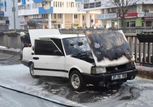 Seyir halindeyken yandı