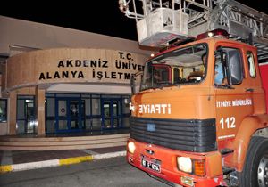 Alanya'da fakültede yangın