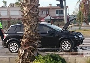 Gazipaşa'da zincirleme kaza: 1 yaralı