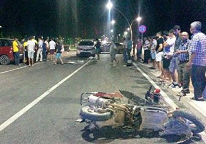 Gazipaşa'da ciple motosiklet çarpıştı: 2 yaralı