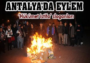 Antalya'da 'Hükümet istifa' eylemi