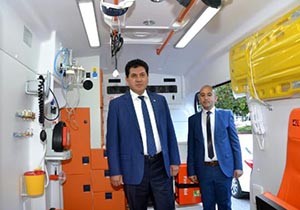 Kemer'e hasta nakil ambulans