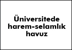 Üniversitede harem-selamlık havuz