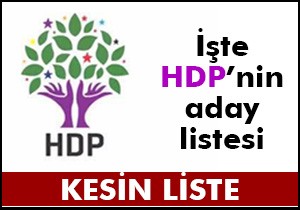 HDP nin 2015 genel seçimleri aday listesi açıklandı