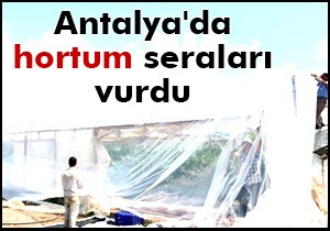 Antalya'da hortum seraları vurdu