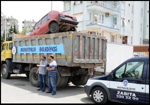Hurda araçlar toplandı