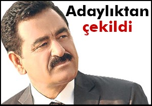 Adaylıktan çekildi