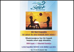 Belek Belediyesi “Mavi Kapak” kampanyası için kolları sıvadı