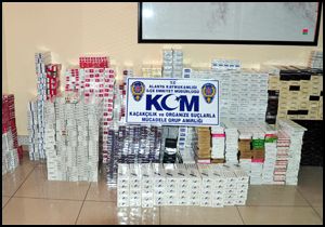 12 bin paket gümrük kaçağı sigara bulundu
