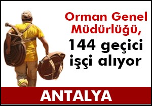 Orman Genel Müdürlüğü, 144 geçici işçi alıyor