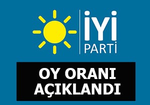 İşte İYİ Parti nin oy oranı