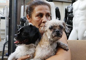 Yangında mahsur kalan köpekleri komşular kurtardı
