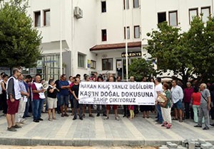 Kaş'ta darp eylemi