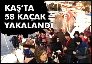 Kaş'ta 58 kaçak yakalandı