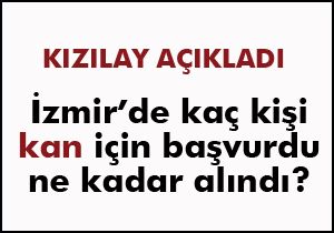 İzmir'de kaç kişi kan vermek için başvurdu?