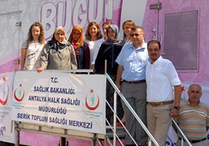 'Pembe Prenses' kanser tarama TIR'ı Serik'te