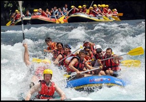 Köprülü kanyon'da bayram bereketi