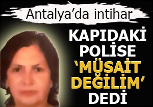 Antalya'da intihar