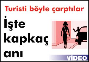 Kapkaç görüntüleri güvenlik kamerasında