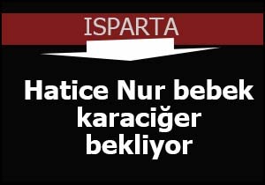 Hatice Nur bebek karaciğer bekliyor