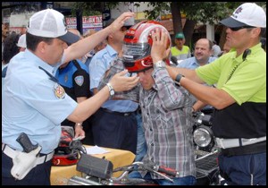 Motosikletlilere kaskın önemi anlatıldı