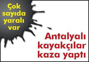 Antalyalı kayakçılar kaza geçirdi
