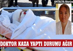 Doktor aracıyla takla attı