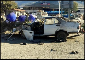 Takla atan otomobilde yaşamını yitirdi