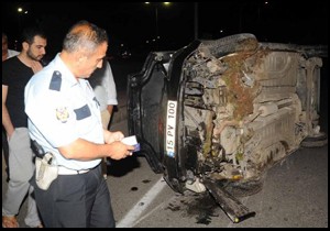 Emniyet kemeri takmayan sürücü aracı takla atınca öldü