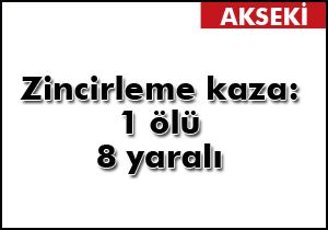 Akseki'de zincirleme kaza