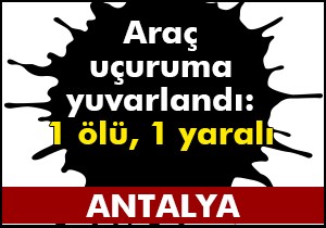 Hafif ticari araç uçuruma yuvarlandı: 1 ölü, 1 yaralı