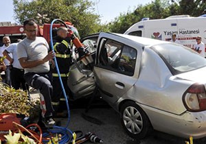 Kazada yapan sürücü sık sık tekbir getirdi