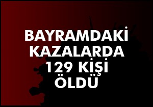 Bayramda 9 günlük kaza bilançosu: 129 ölü, 471 yaralı