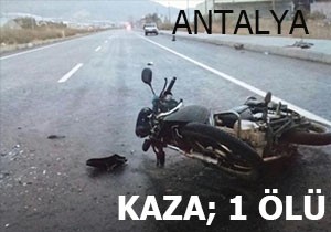 Gazipaşa'da kaza: 1 ölü