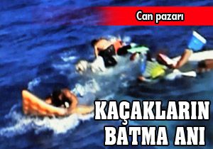 Kaçakların teknesi böyle battı