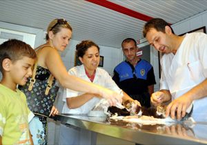 Kedi yavrularına polis sahip çıktı