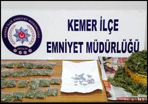 Kemer'de uyuşturucu baskını