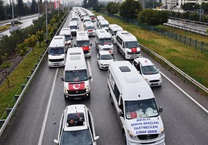 3 bin 350 servisçi ve taksici terörü kınadı