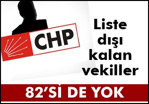 82 vekil liste dışı