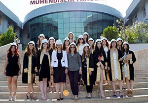 Mühendis adayları 'baret' taktı