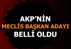 AKP'nin Meclis Başkan adayı belli oldu