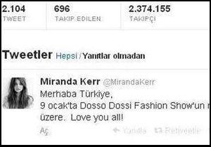 Miranda’dan Türkçe mesaj