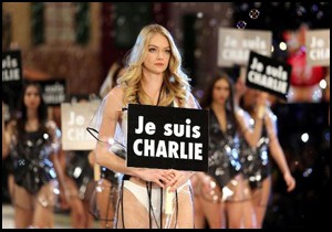 Top model Lindsay Ellingson'tan, Paris katliamına dövizli tepki