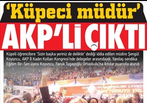 O okul müdüresi AKP kongresinde